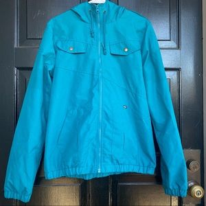 Teal Volcom waterproof rain jacket